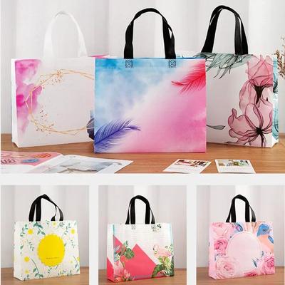 10 peças Sacolas Portáteis de Tecido Não Tecido Loja de Roupas Loja Cor Saco de Embalagem de Alta Qualidade Roupa Feminina Presente Moda Alça Armazenamento