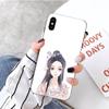 Hand Drawn Beautiful Characterss Phone Case For IPhone 14 13 12 11 XS X 8 7 6 Plus Mini Pro Max SE 2022 Soft Black Phone Cover