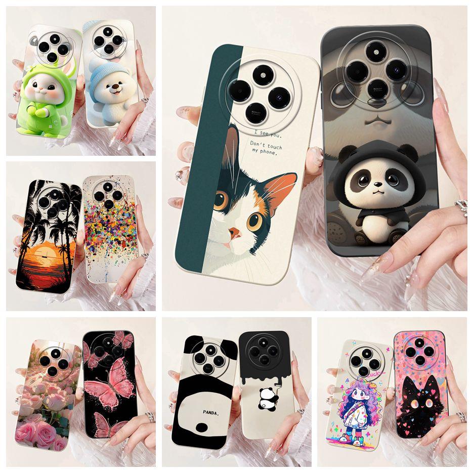 For Xiaomi Redmi 14C Case PocoC75 Cute Panda Cartoon Cover Soft TPU Phone Case For Xiaomi Poco C75 C 75 Redmi14C Back Cover Bags