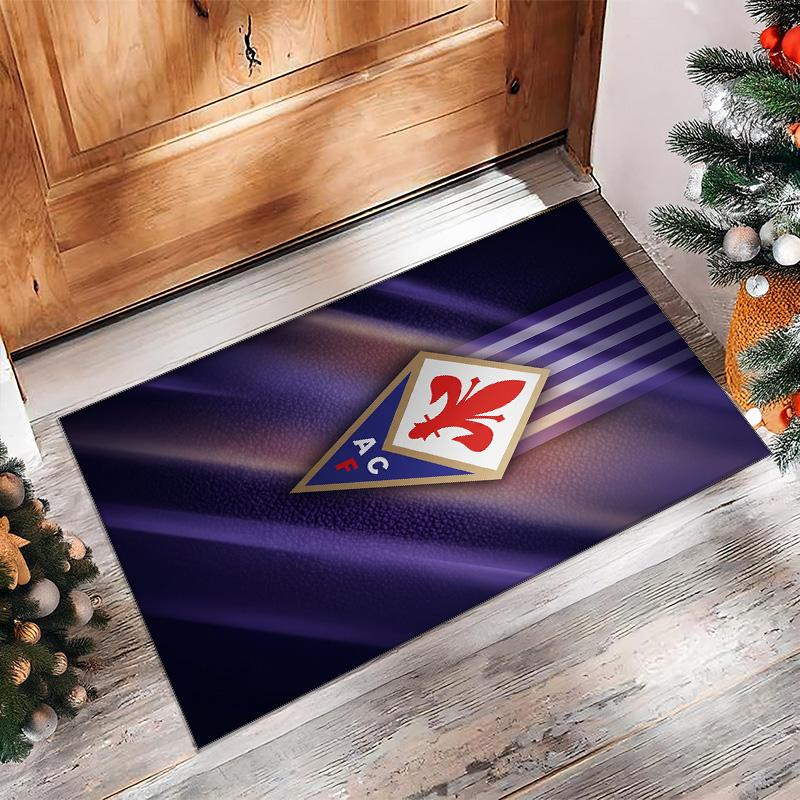 Fiorentina FC Soccer Football Pattern Soft Area Rug Non Slip Indoor Floor Carpet Sports Decor Mat for Bedroom