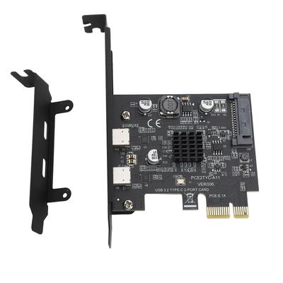 USB 3.2 PCI Express Expansion Card GEN2 Dual Type C High Speed 10Gbps PCI Express Expansion Card for Desktop PC for