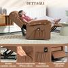 Poltrona Alzapersona Reclinable At 160 Degrees With Footrest And Remote Control In Velvet 85x88x109 Cm Brown