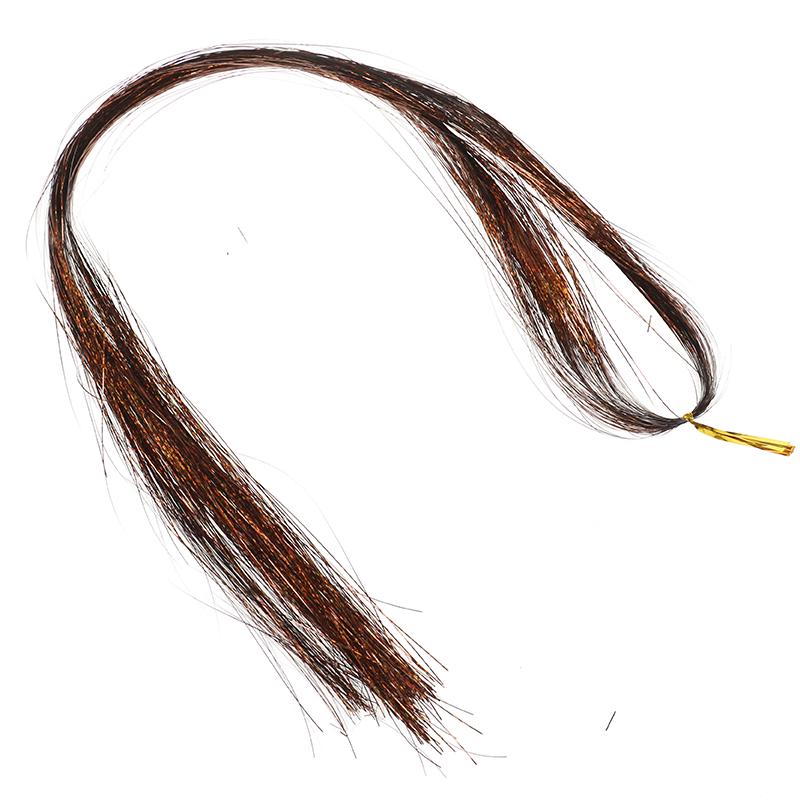 120pcs/lot Bling Hair Secoration Fashion Hair Tinsel Sparkle Glitter Extensions Highlights False Hair Strands Party Accessories