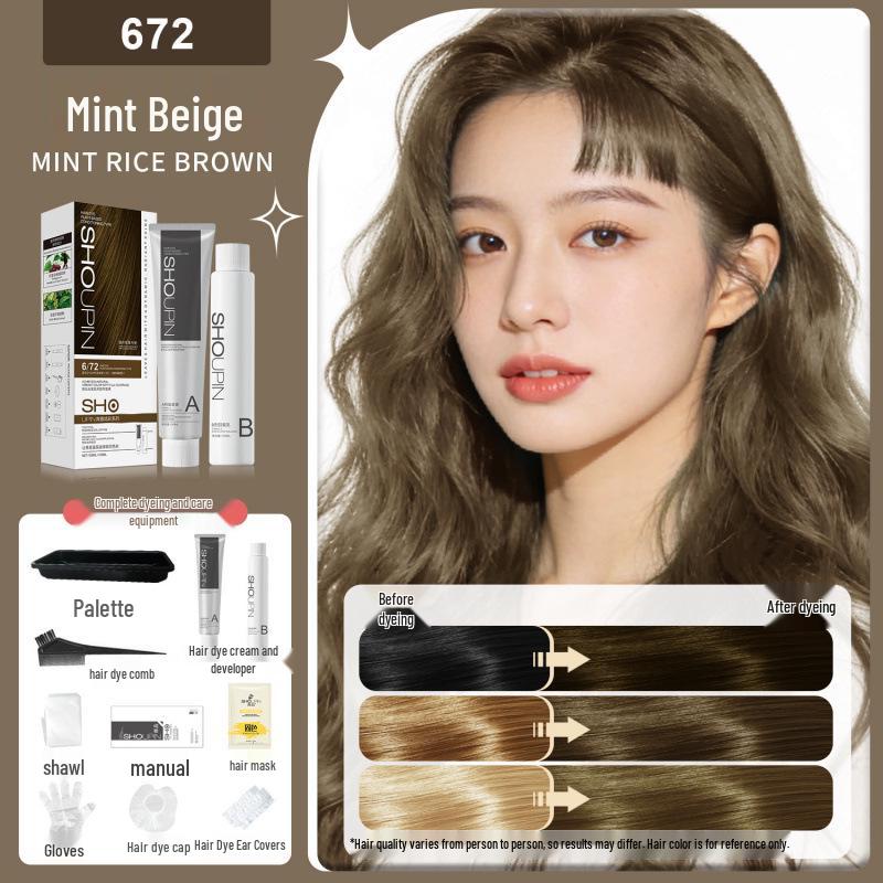 Premium Gift Box: Natural Black & Gray-Brown Linen Hair Dye Cream - Youthful, Vibrant, Plant-Based Formula