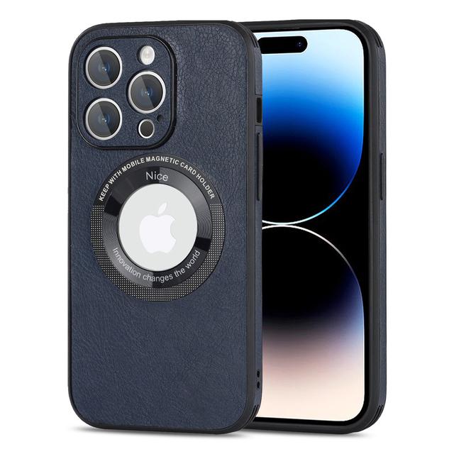Luxury Leather Texture Magnetic For Magsafe Wireless Charging Case For Iphone 14 Pro Max Plus 11 12 13 Mini Protector Lens Cover
