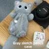 Cat Plush Pen Holder With Soft Fabric Material For Home And Office Use