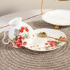 200ml Ldyllic Flowers Teeset Keramik Kaffeetasse Set Britischer Stil High Bone China Teetasse und Untertasse mit Löffel