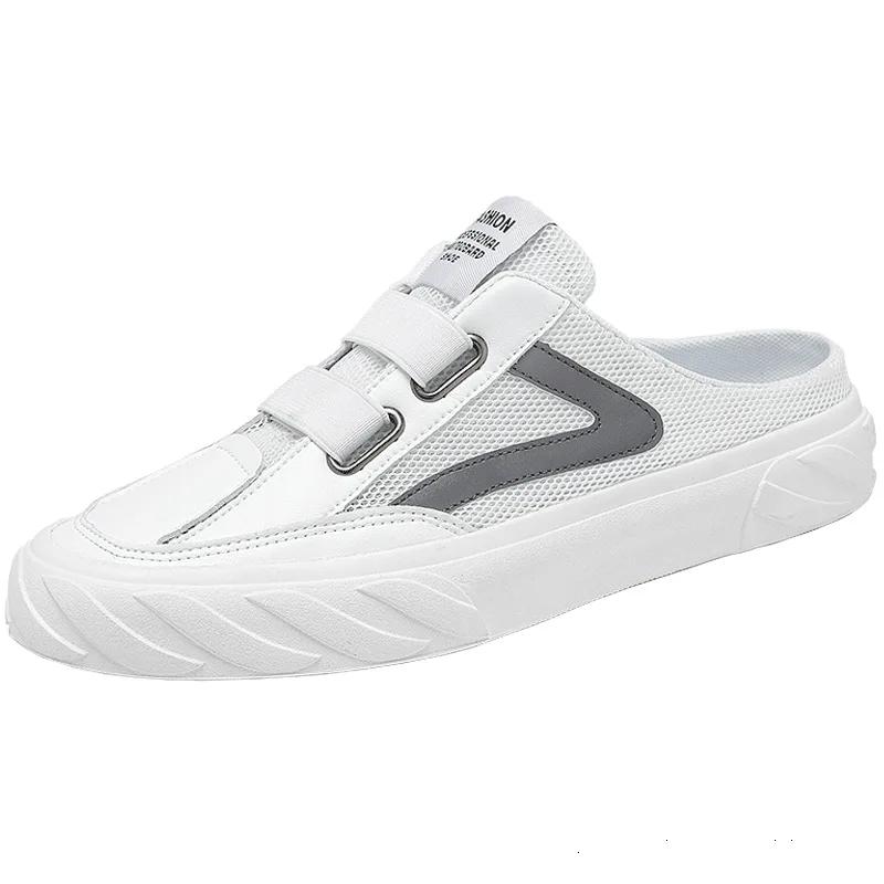 

Летняя мода мужские кроссовки для отдыха на открытом воздухе без каблука дышащие новые мужские повседневные туфли ленивые студенты балетки 39 белый
