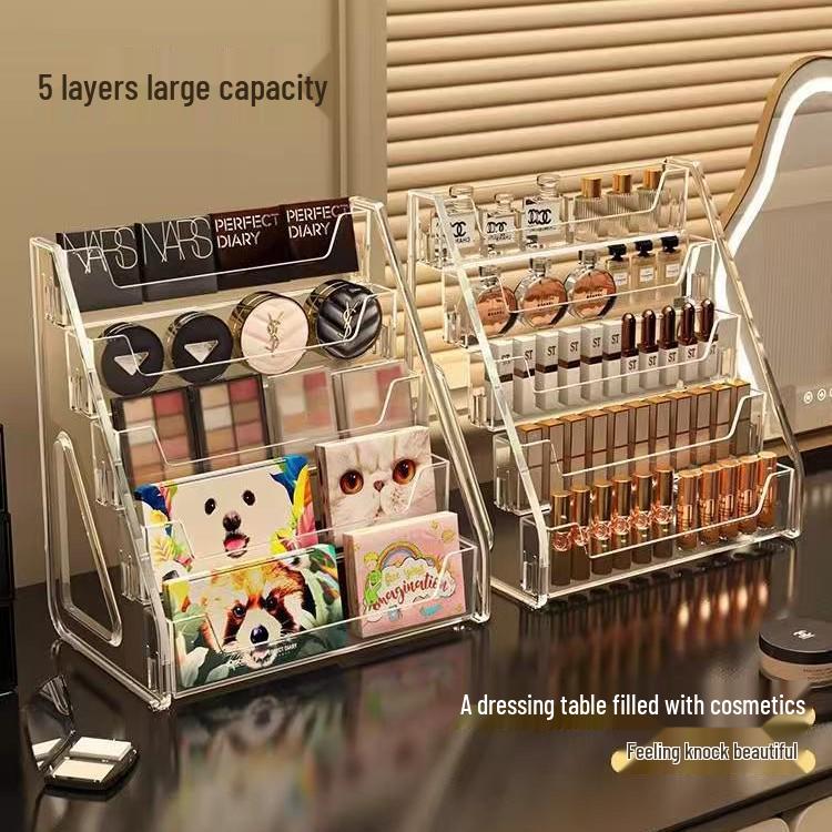 Acrylic Cosmetic Organizer: Perfume, Lipstick, Eyeshadow, Skincare Storage Rack