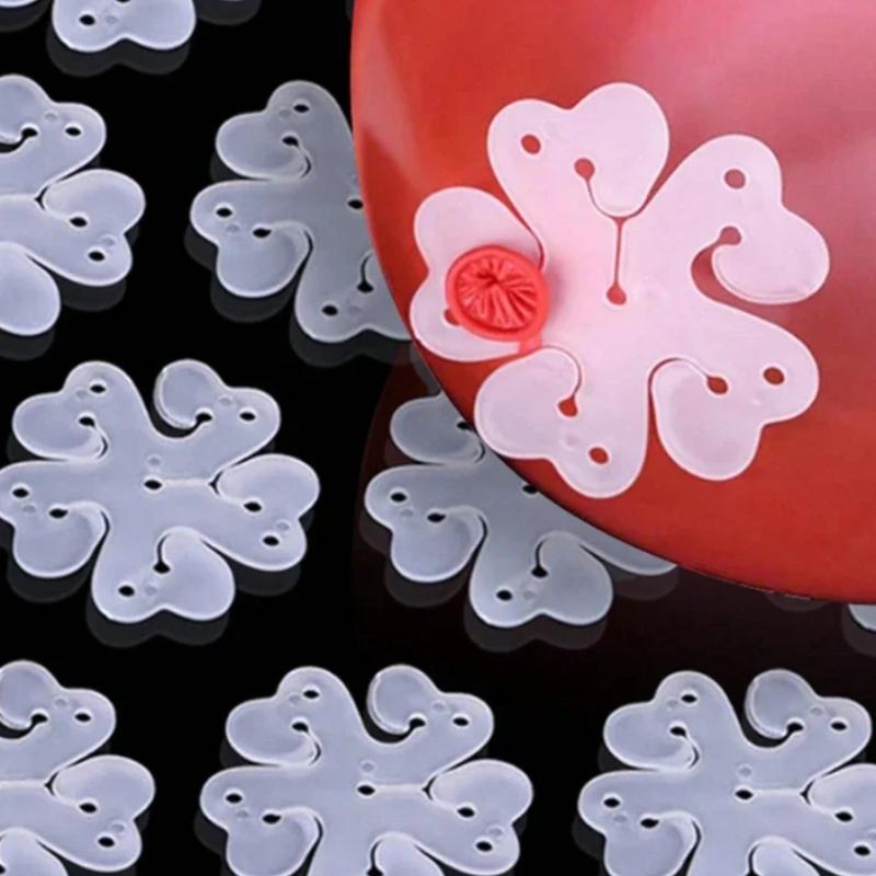 10Pcs Flower Shape Balloon Clips for Balloon Arch Plastic Balloon Connector for Birthday Wedding Valentine's Day Party Decor