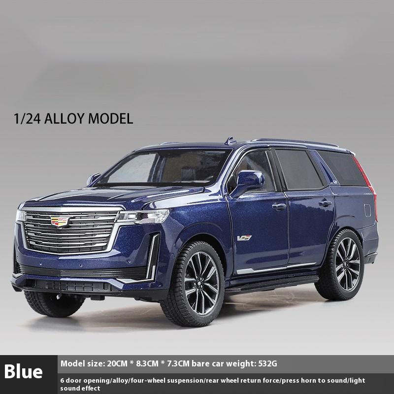 1:24 Escalade SUV Alloy Car Model Metal Die Cast Off-road Vehicle Model Simulation Sound and Light Children's Toys Boy Gift