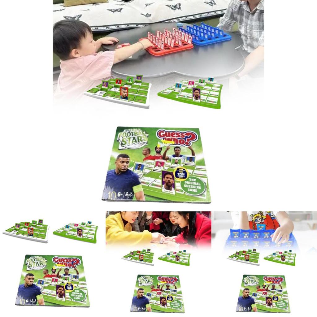 World Football Stars Guess Who Family Interactive Card Game With Plastic Material For Kids Indoor Play