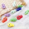 [Polka Dot Fish Beads] Polka Dot Ceramic Fish Beads - Assorted Colors, Jewelry Making Supplies for DIY Crafts & Accessories.