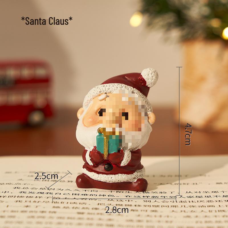 Santa Claus Christmas Gift Box: Tabletop Ornaments & Small Toys for Kids
