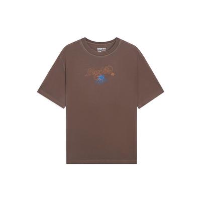 Li Ning Bad Five Kamuflażowy Wzór Literowy Casualowy T-Shirt z Krótkim Rękawem Męski Top Ciemnobrązowy AHSS737-5