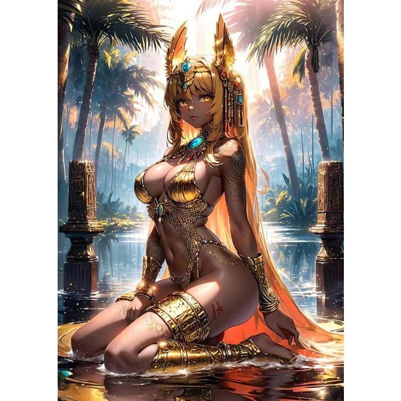 Anime Sexy Girl Cleopatra Posters and Print Canvas Printing Kawaii Cartoon Manga Wall Art Picture for Living Room Home Decor