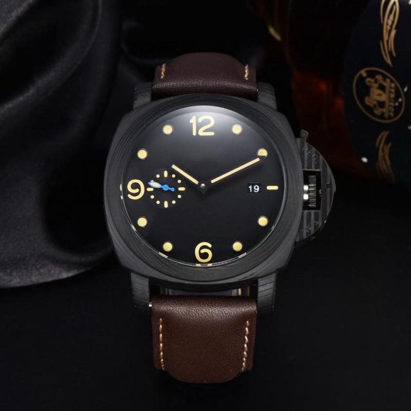 Men's Luxury Carbon Fiber Sports Watch - Sea Buckthorn Dial, Lumino Series, Fully Automatic Mechanical