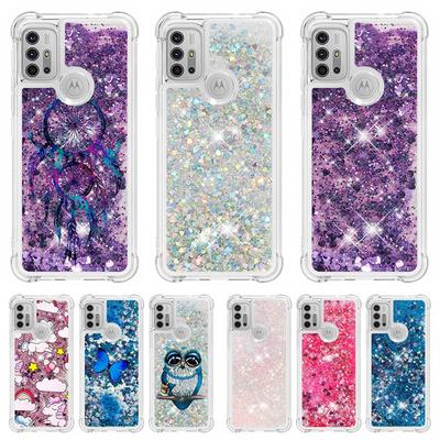 Coque Liquide Pour Motorola Moto G30 G20 G10 G Pure Stylus Play E7 Power 2021 Housse Peinte Paillettes Sable Mouvant Capa