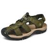 Large Size 38-48 Men Genuine Leather Sports Sandals Breathable Seaside Beach Sandals Outdoor Hiking Sandals 