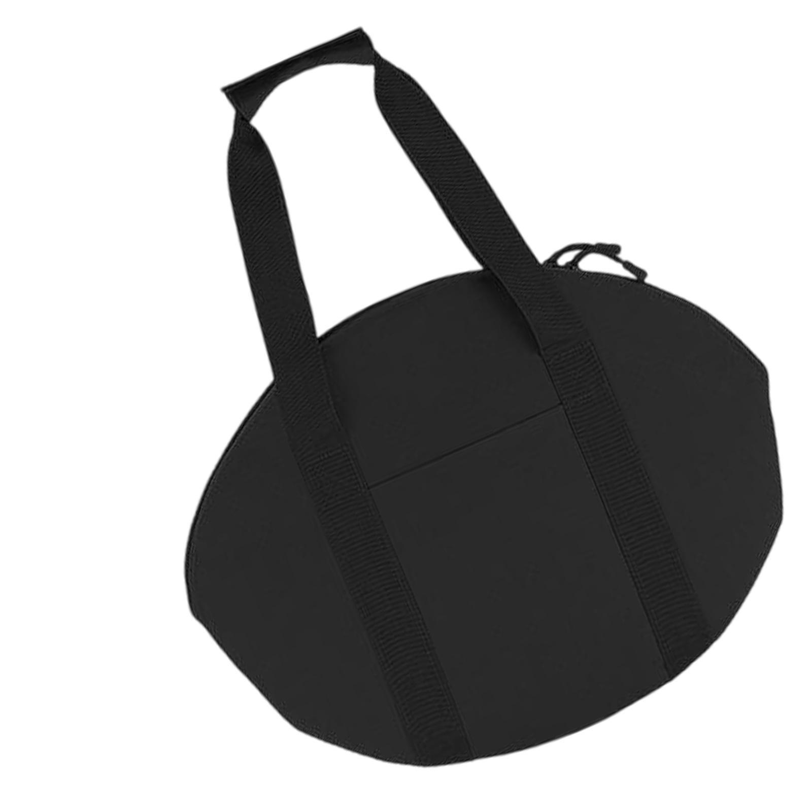 

Weather-Resistant Metal Pan Storage Bag Comfortable Carry Handle Bag for Hiking Cooking Equipment Storage чорний