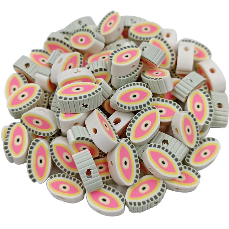 Lose Perlen, weiche Keramik, Herz-/Fünfeck-/Augenperlen, 10 Stück, Schmuckherstellung für Halsketten, Perlen zum Selbermachen, Perlenmaterial, Armbänder