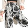 Ink Painting Wide-leg Pants Women's Summer Thin Small Straight-leg Pants Medium-printed Ice Silk Casual Floor-mopping Pants