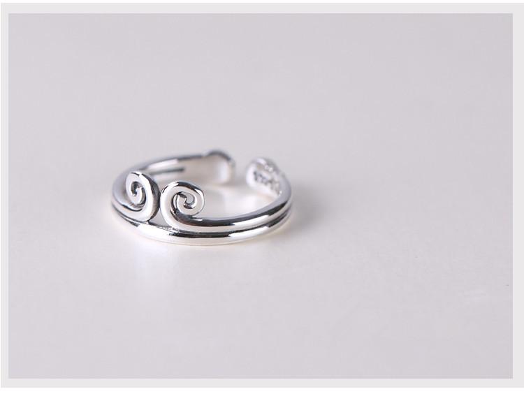 New Popular Exquisite Handmade Personality Thai Silver Wukong 925 Sterling Silver Jewelry Big Westward Hoop Opening Rings TYB535