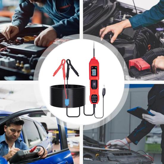 Automotive Circuit Tester Electrical System Diagnostic Tool with Probe & LED Light Voltage Test for Car Trucks & Motorcycles Easy to Use Current