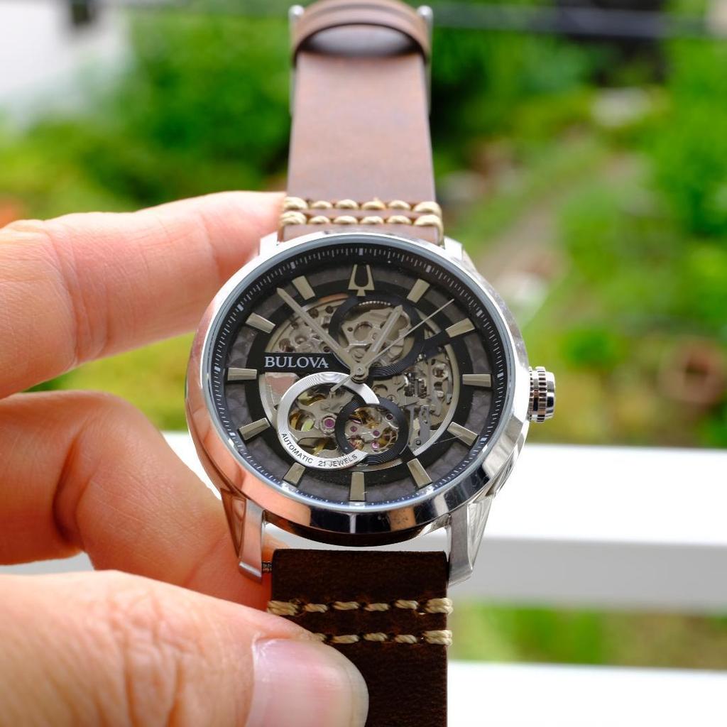 Used [Good condition] BULOVA automatic winding skeleton 96A208