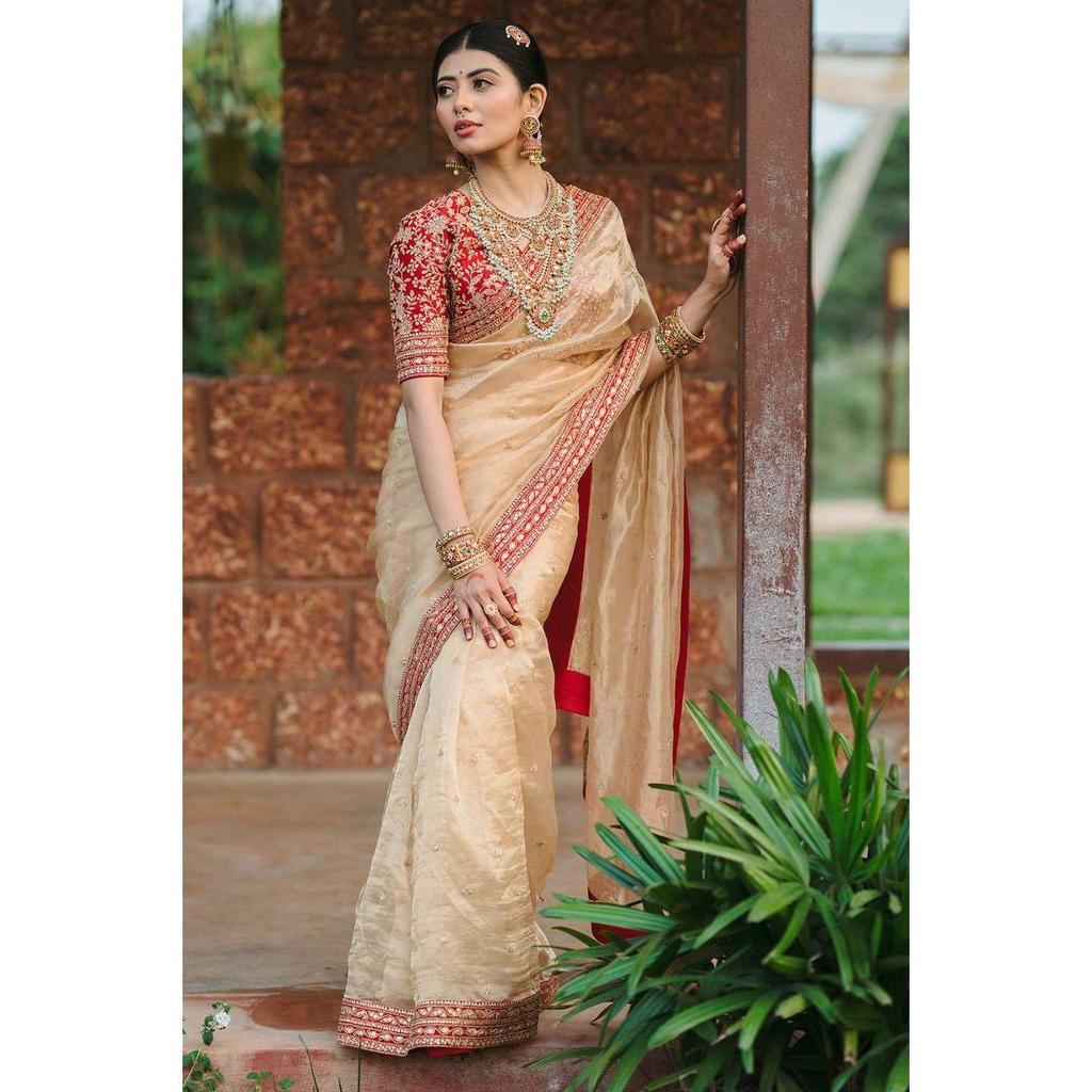 Premium stoff 3mm broderi arbeid blonderkant med 5 mm paljett butti med jati Dori arbeid saree