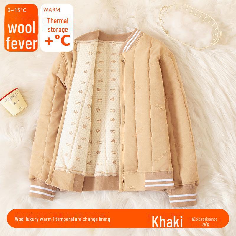 Inner Warm Winter Suit for Children and Teens - Thick, Cozy School Uniform for Parent-Child Matching