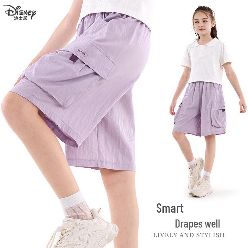 Disney Girls  Summer Ice Silk Thin Casual Cargo Shorts 130