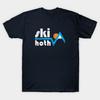 Men Black Print T-shirt Ski Hoth No-Cut Transfer Paper Print Cotton Tshirt