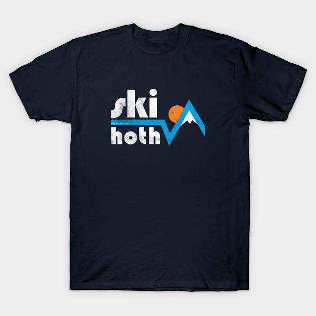 Herren Schwarzes Print-T-Shirt Ski Hoth No-Cut Transferpapier Druck Baumwoll-T-Shirt 4XL dunkelblau