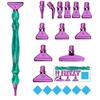 Diamant-Pinselset - Ein 19-teiliges Set lebendiger Farbverlaufswerkzeuge mit ergonomischen Griffen für präzises Diamantmalen