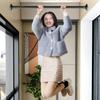 Non-punching Clothes Drying Rod Waterproof Metal Clothesline Pole Curtain Hanging Bar  Door Curtain