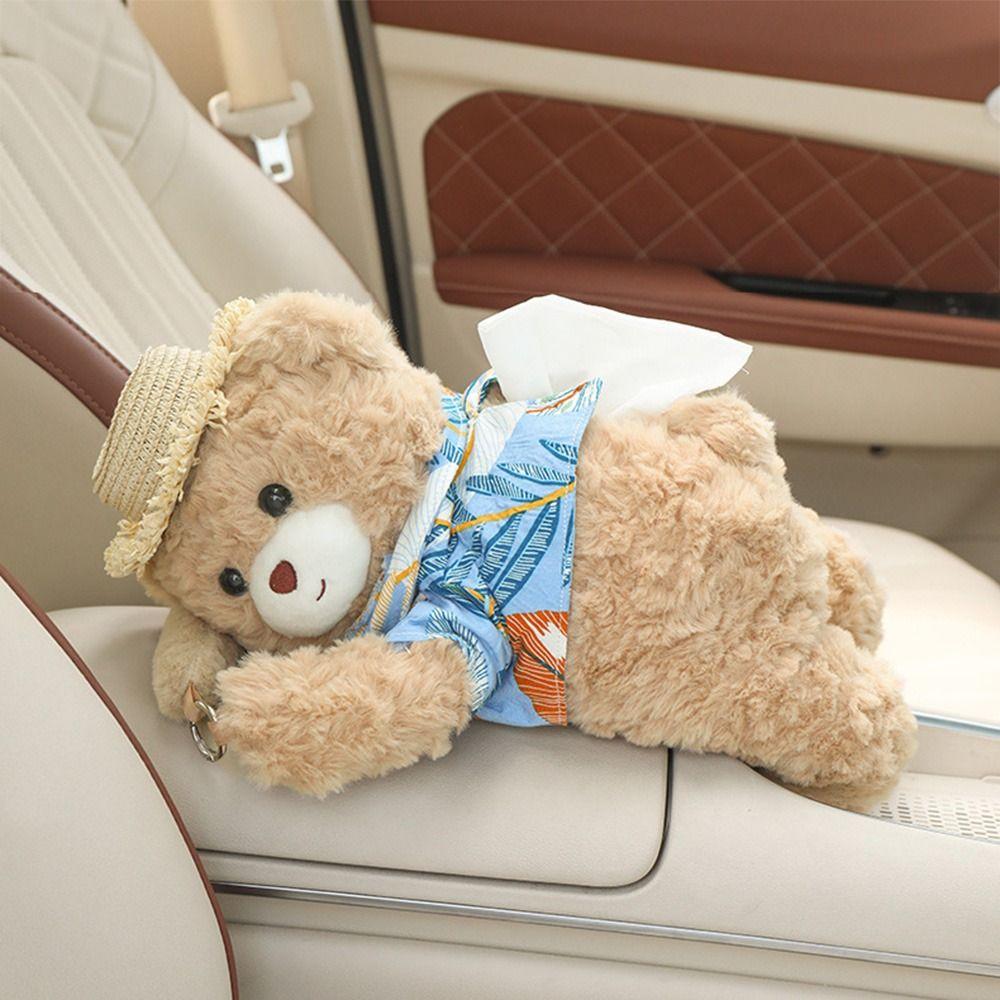 Creative Car Tissue Hanger Doll Cartoon Plush Tissue Box Dispenser  Living Room