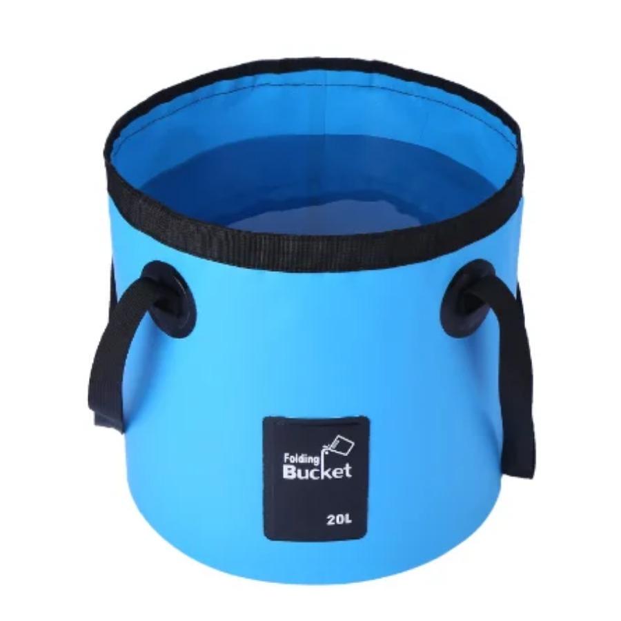 

20 л Водонепроницаемое Складное Ведро Портативное Складное Многофункциональное для Путешествий на Открытом Воздухе, Мойки Автомобиля, Рыбалки, Кемпинга, Складное Ведро для Хранения Воды синий