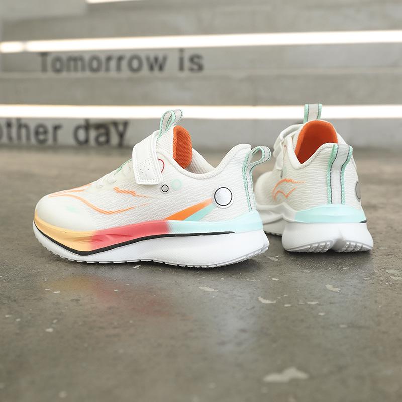 2025 Spring New Double Net Running Shoes Boys and Girls Children's Shoes Shock Absorption Rebound Breathable Physical Education Class Wear-resistan