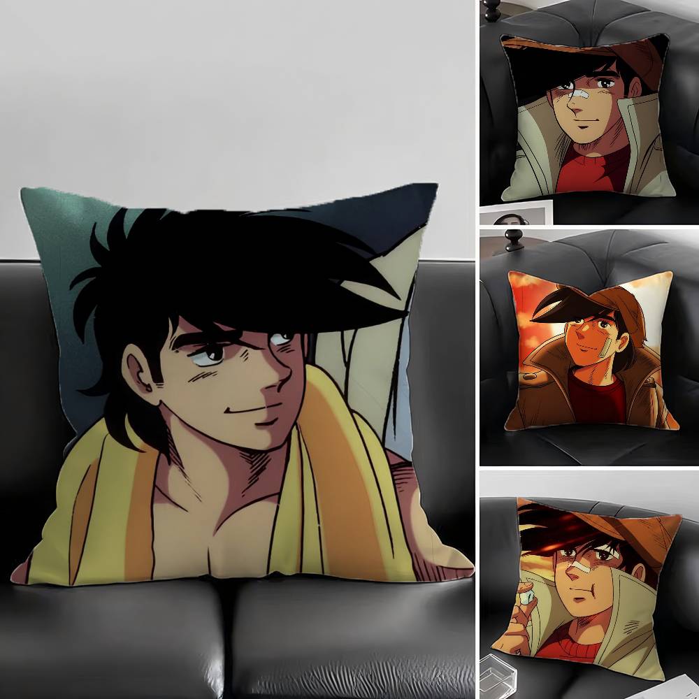 Anime JJoe YYabuki Pillow Case Fashion Square Pillowcase Bedroom Sofa Room Ins Decoration Leisure