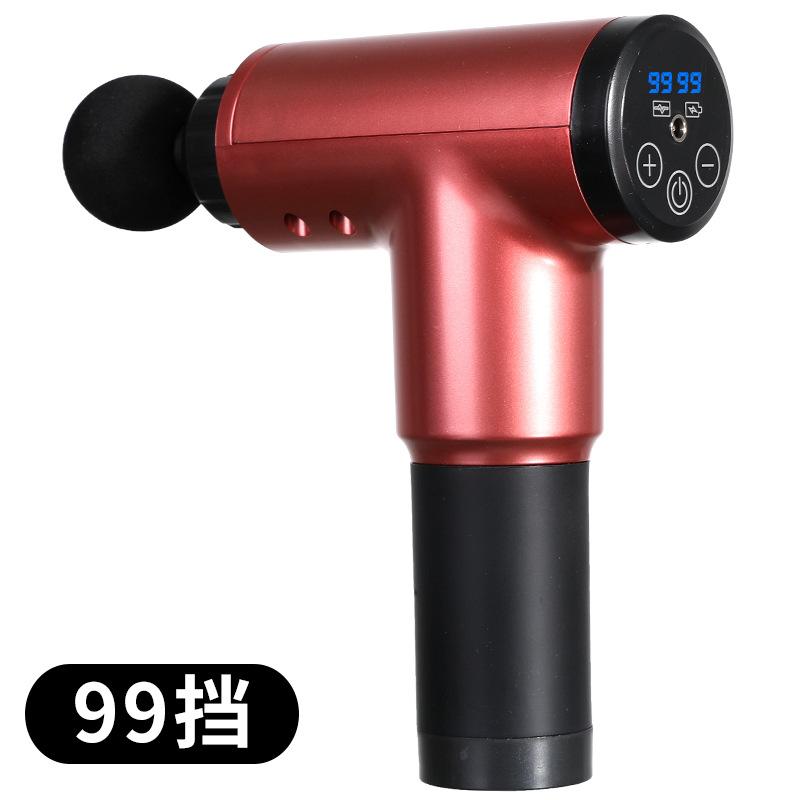 Fascia Gun Muscle Massager Deep Tissue Relax Recovery 99 Gears Professional Percussion Massager with 4 Heads for Gym & Home