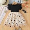 Summer Girls Princess Dress Elegant Kids Party Gown Sweet Tulle Sundress For Little Children Birthday Wedding Outfit
