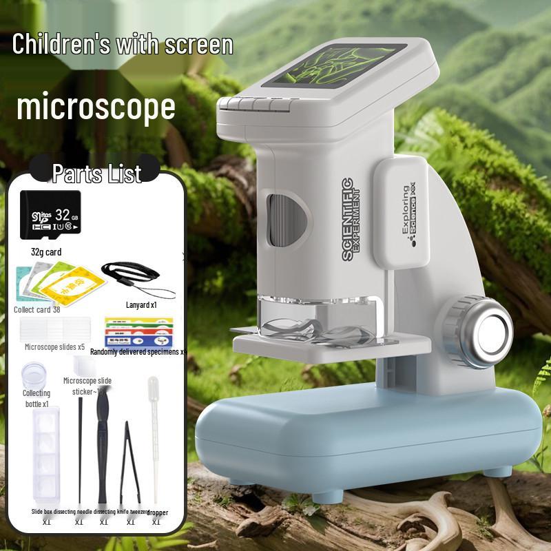 Portable HD Digital Microscope with Display for Educational Use