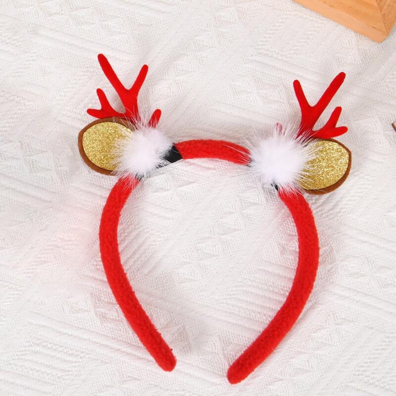Fumede Christmas Plush Antler Hair Clips