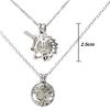 [jupica] Glow-in-the-Dark Necklace, Luminous and Phosphorescent Pendant, Fantasy 2-Piece Pair, Unicorn Horn, Forest Design