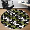 1pc Horse Camouflage Office Round Area Rug, Indoor Mat Suitable For Office, Under Office Chairs Bedroom Living Room Home Decor, Room Deco