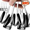 30/2Pcs Stainless Steel Coffee Spoon Creative Fruit Ice Cream Dessert Shovel Spoons Teaspoons Tableware Sets Kitchen Accessories