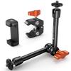 CONCEPT Magic Arm Inch with Smartphone Holder and Super Clamp Angle Adjustment K&F 9.8 (25cm) Set, 360°