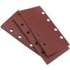 8 Holes Rectangular Sanding Pads 40/60/80/100/120/180/240 Grits Self-adhesive Flocking Sandpaper Hook and Loop Pads