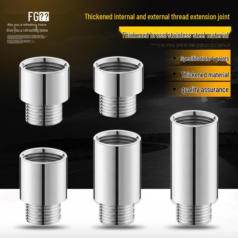 

4-точковий мідно-нікельований шестигранний подовжувач з нержавіючої сталі (Чоловіча/внутрішня різьба) Extend 1cm [Stainless Steel]